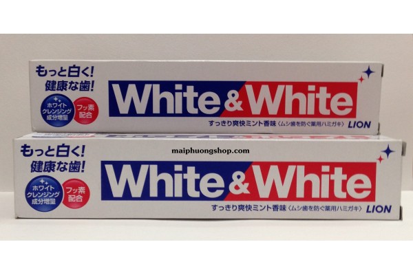 Kem đánh trắng răng White & White Lion của Nhật