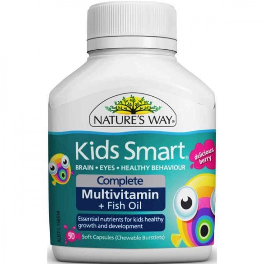  Viên uống bổ sung vitamin và dầu cá cho bé Nature's Way Kids Smart Complete Multi Vitamin & Fish Oil 50